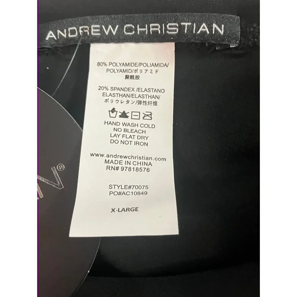 Andrew Christian Savoy Ring Bikini Black XL Extra Large